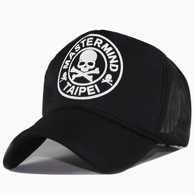 Skull Embroidery Sun Shade Baseball Cap