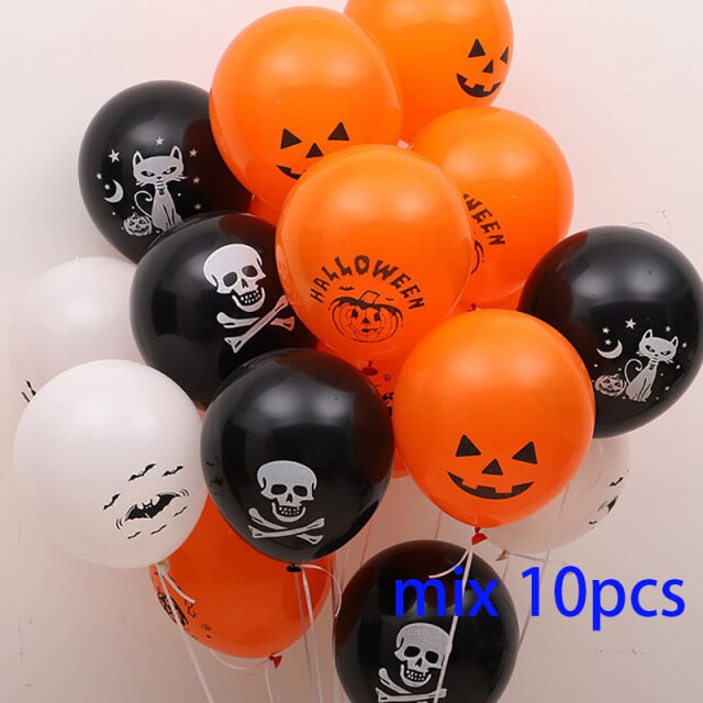 Halloween Decorations Bat Skull Ghost Pumpkin Balloons