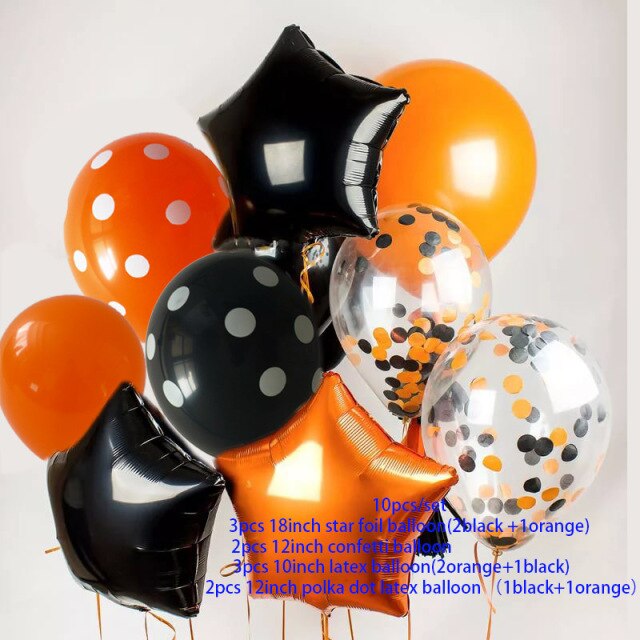 Halloween Decorations Bat Skull Ghost Pumpkin Balloons
