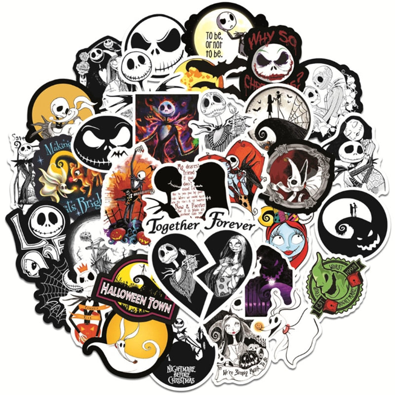 Horror Pumpkin Sticker For Christmas