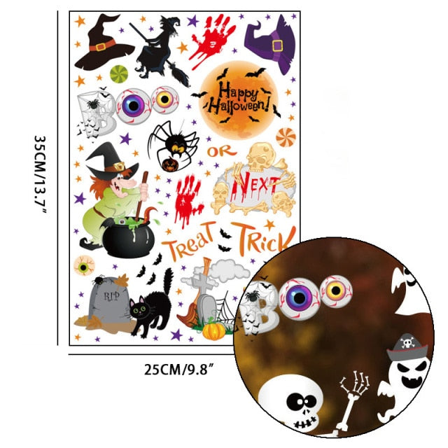 Bloody Handprint Halloween Stickers