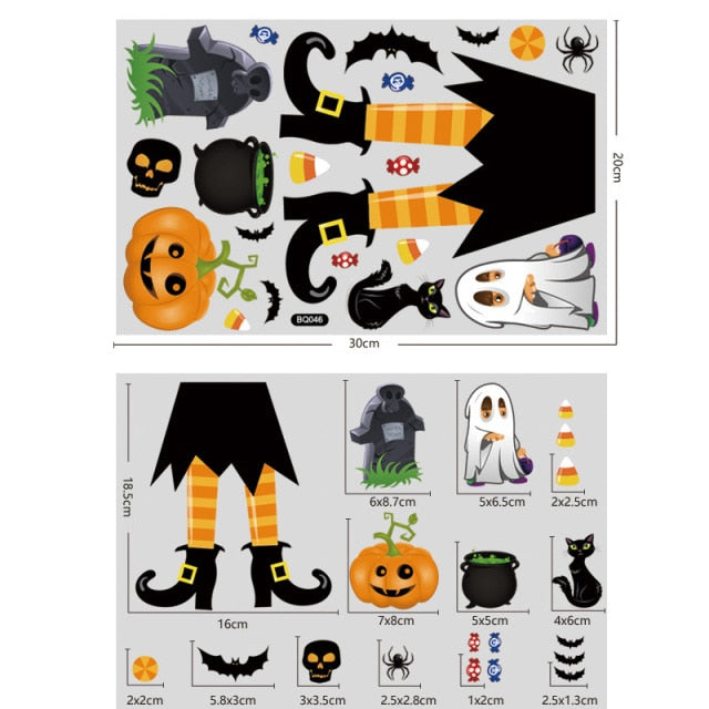 Bloody Handprint Halloween Stickers