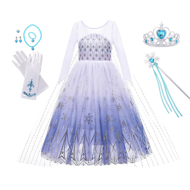 Snow Queen White Cosplay Dress