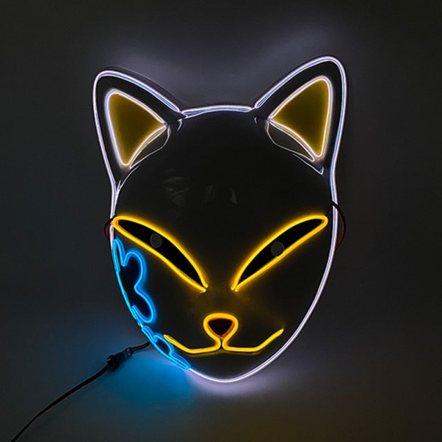 Glowing Neon EL Party Mask Halloween LED Mask