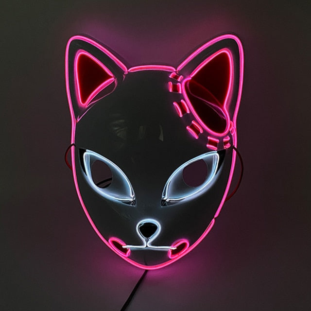 Glowing Neon EL Party Mask Halloween LED Mask