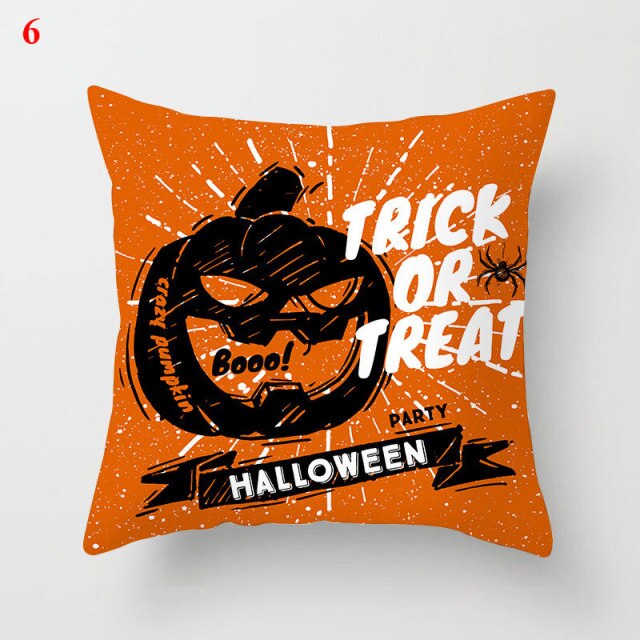 Halloween Soft Linen Pillow Cover
