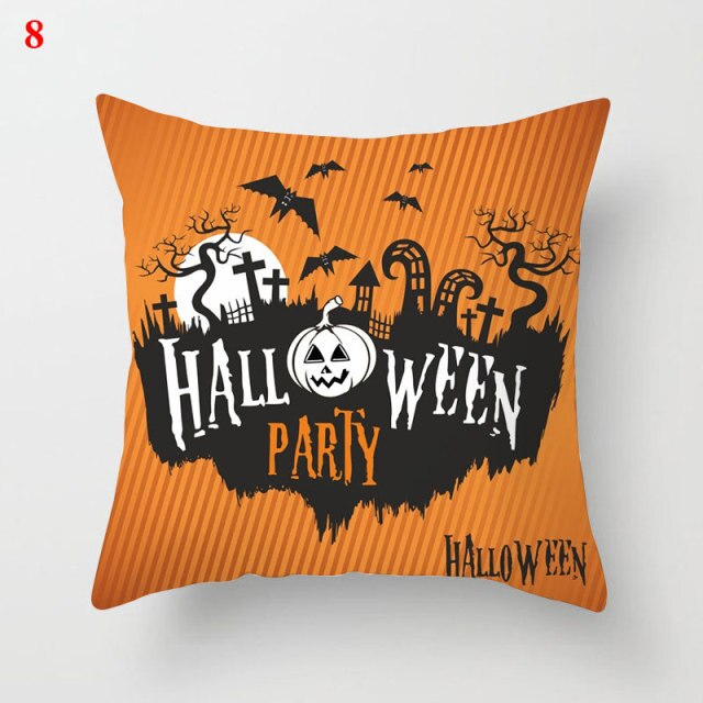 Halloween Soft Linen Pillow Cover
