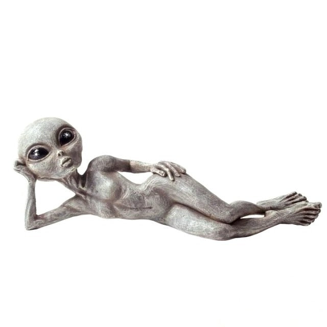 Outer Space Alien Statue Martians Garden Figurine
