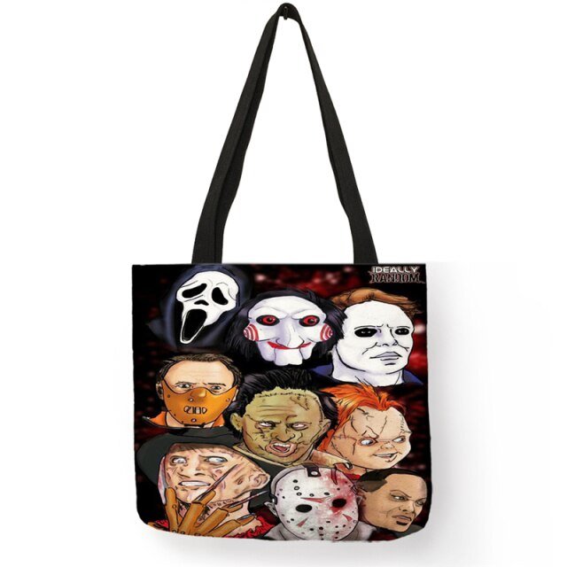 Horror Movie Character Printed Shopping Bag
