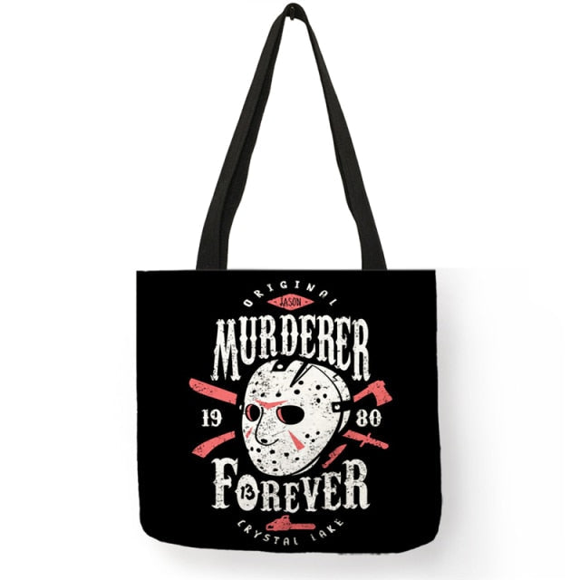 Horror Movie Character Printed Shopping Bag