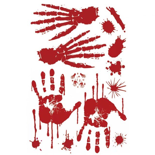 Bloody Print Halloween Wall Stickers