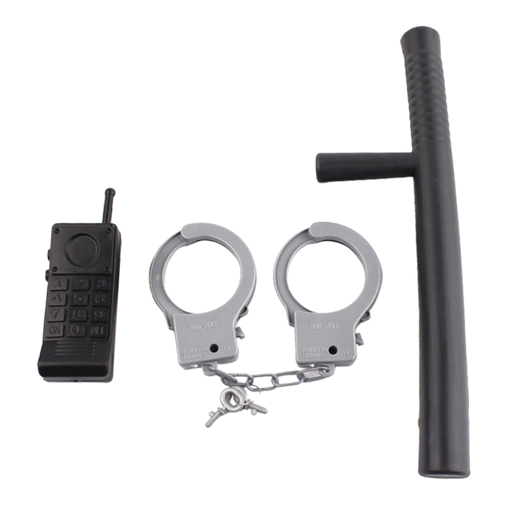 Teenager Policeman Accessories Set for Kids Halloween Wear
