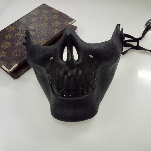 Warrior Skeleton Mask Horror Half Face Skull
