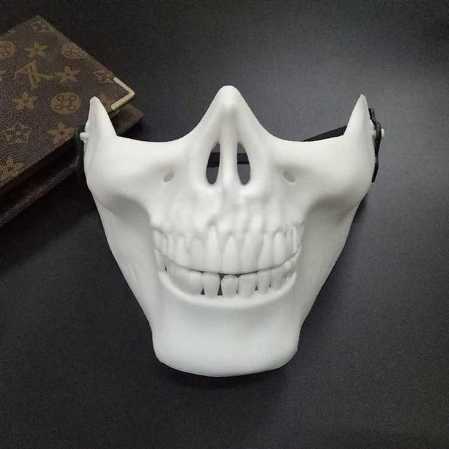 Warrior Skeleton Mask Horror Half Face Skull