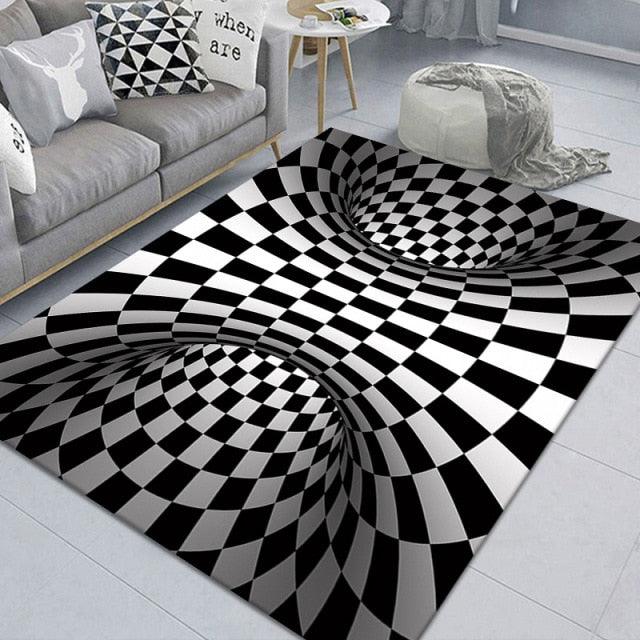 3D Scary Clown Trap Visual Carpet Rug Mat For Halloween
