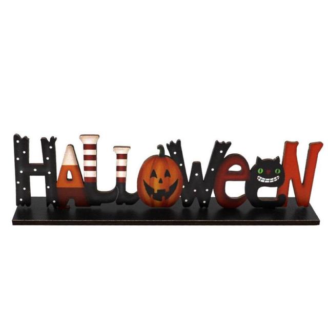 Wooden Letter Ornament For Halloween Decoration