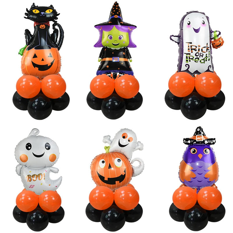 Halloween Pumpkin Ghost Spider Balloons