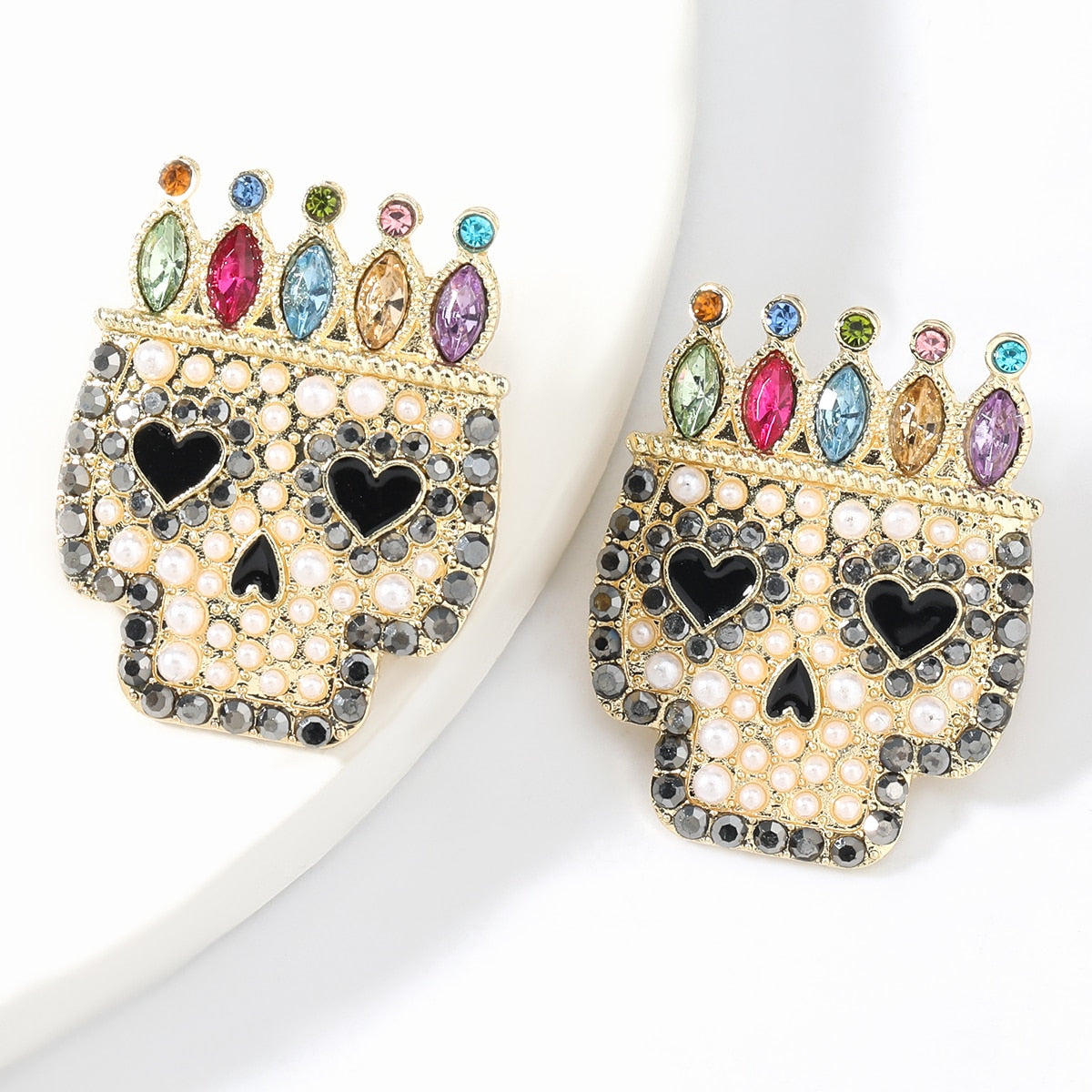 Skull Stud Earrings Party Accessory