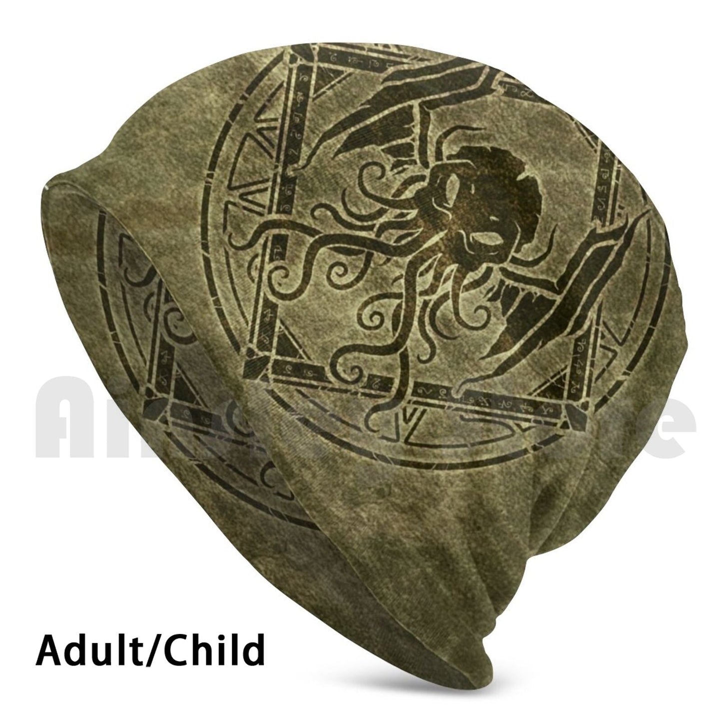 Cthulhu Design-Old Leather Beanies Pullover Cap