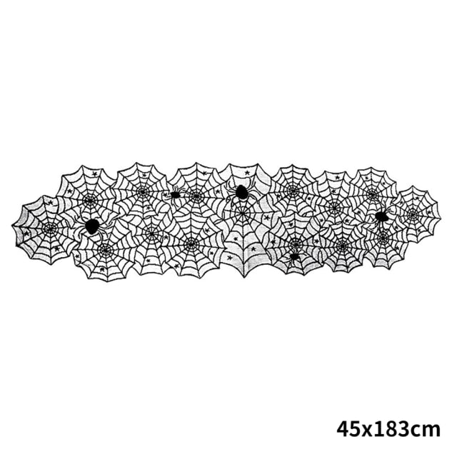 Halloween Decorative Lace Spider Web Skeleton