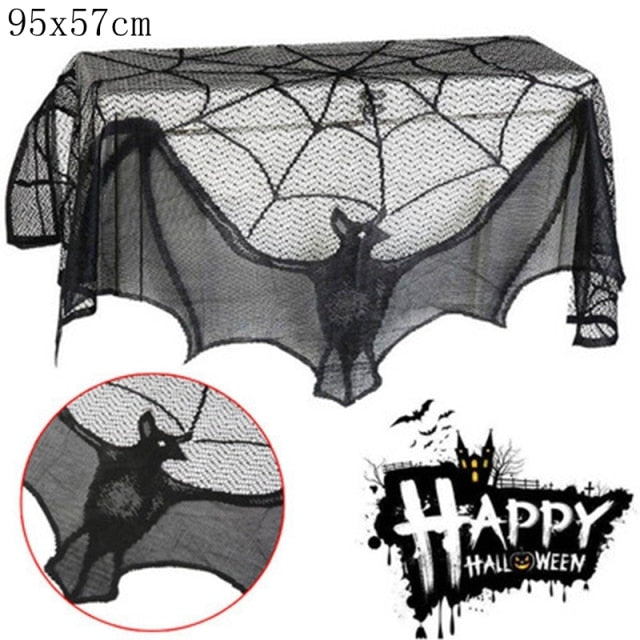 Halloween Decorative Lace Spider Web Skeleton