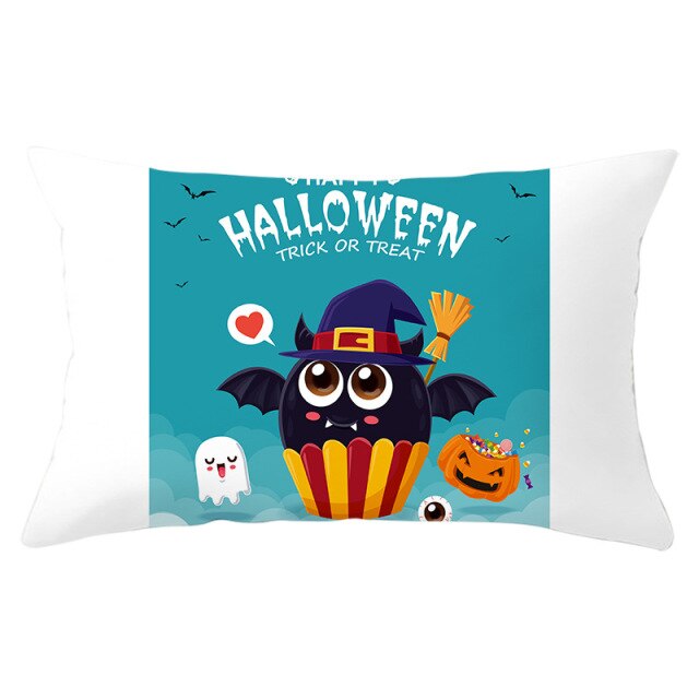 Colorful Pumpkin Funny Owl Printed Lumbar