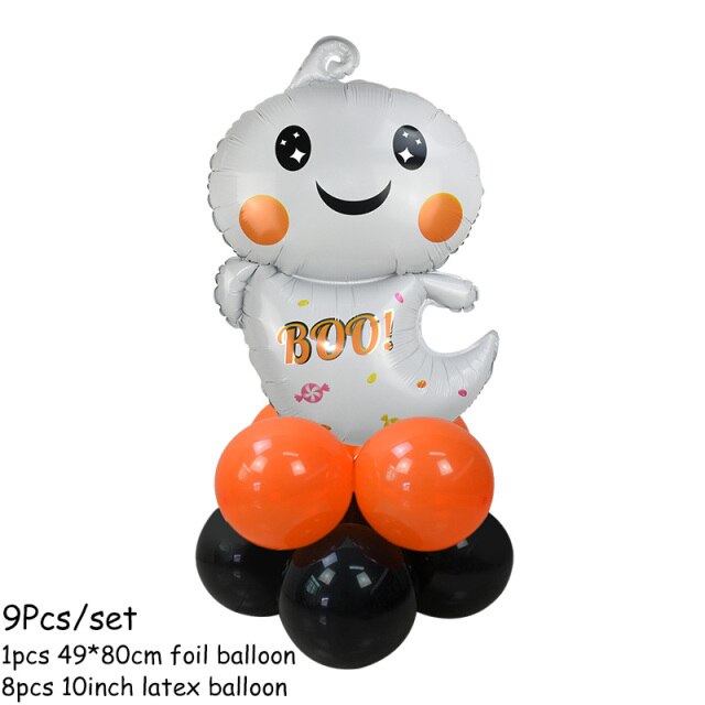 Pumpkin Ghost Witch Stand Balloon Kit