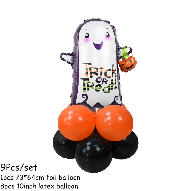 Pumpkin Ghost Witch Stand Balloon Kit