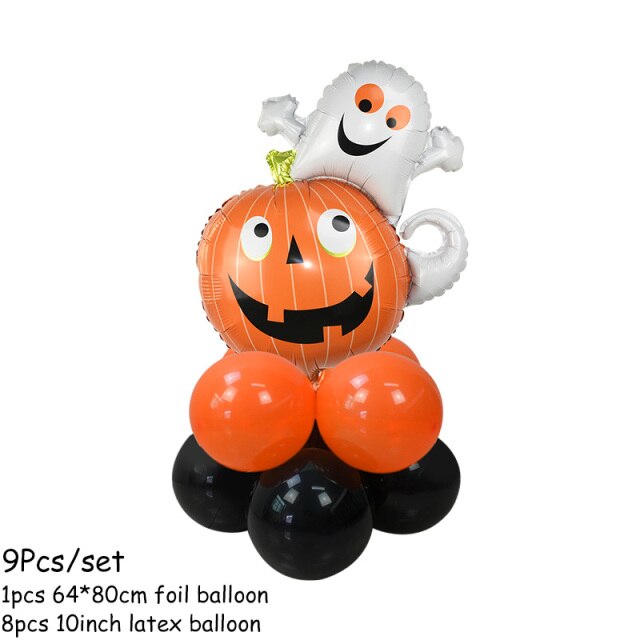 Pumpkin Ghost Witch Stand Balloon Kit
