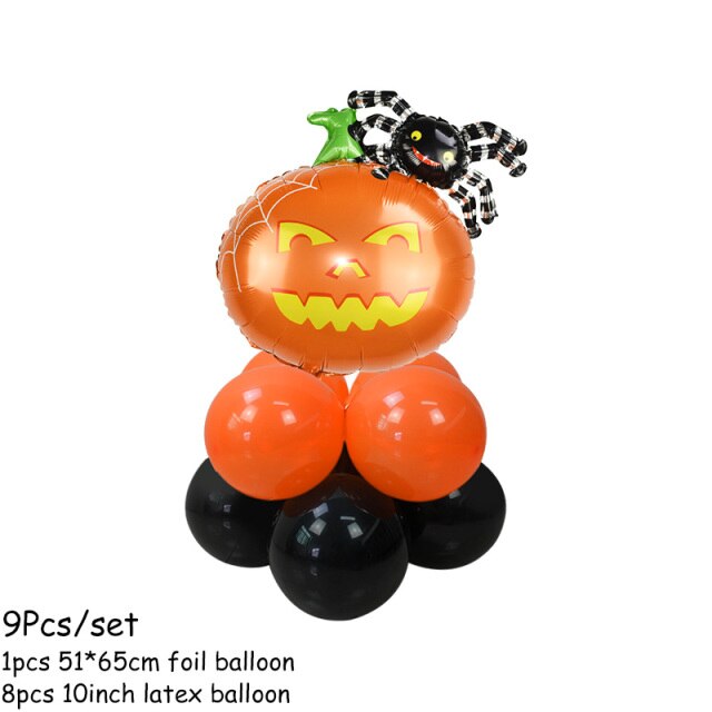 Pumpkin Ghost Witch Stand Balloon Kit