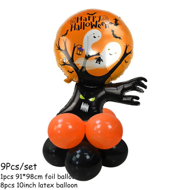 Pumpkin Ghost Witch Stand Balloon Kit