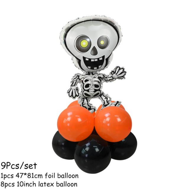 Pumpkin Ghost Witch Stand Balloon Kit