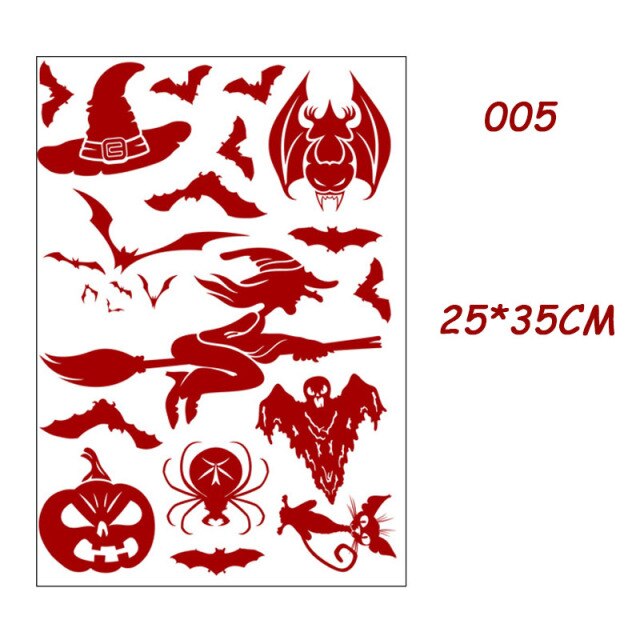 Horror Blood Handprint Footprint Sticker