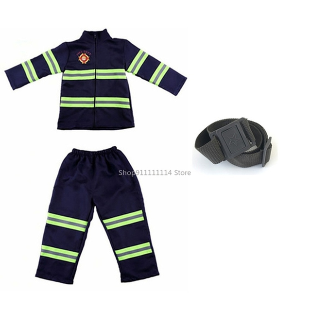 Firefighter Halloween Cosplay Uniform For Kids