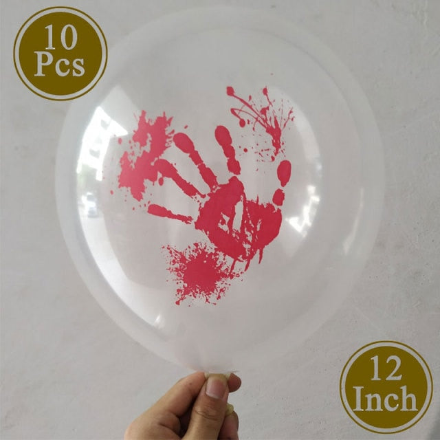 White Latex Balloons Spider Ghost Witch Air Balloons
