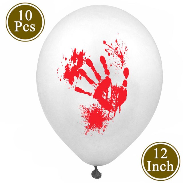 White Latex Balloons Spider Ghost Witch Air Balloons