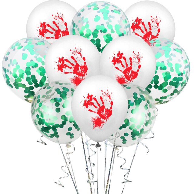White Latex Balloons Spider Ghost Witch Air Balloons