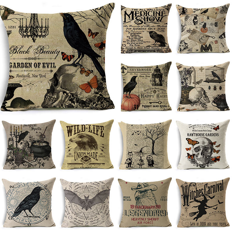 Halloween retro pattern Cushion Cover