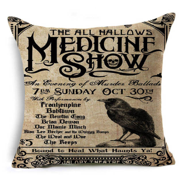 Halloween retro pattern Cushion Cover