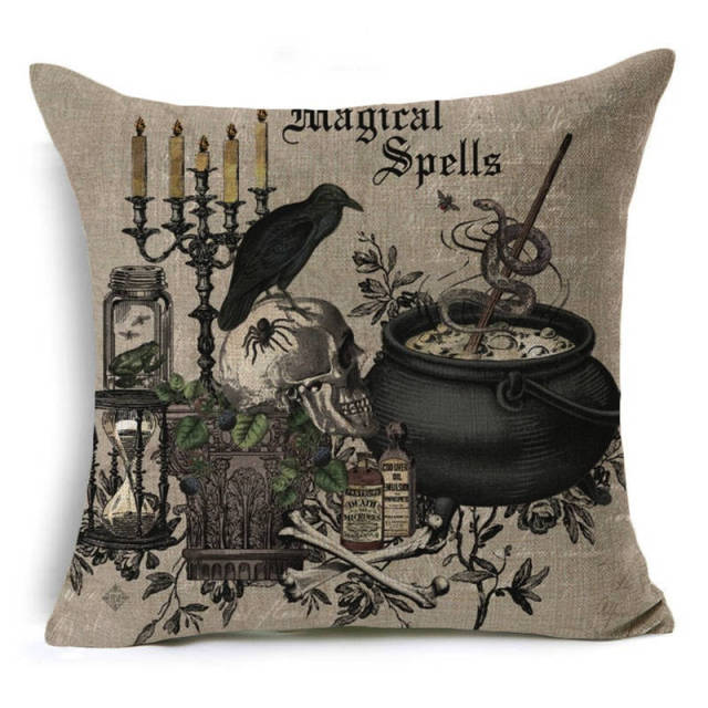 Halloween retro pattern Cushion Cover