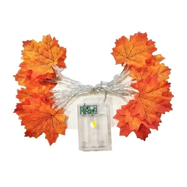 LED Decorations Maple Leaf Garland String Lights