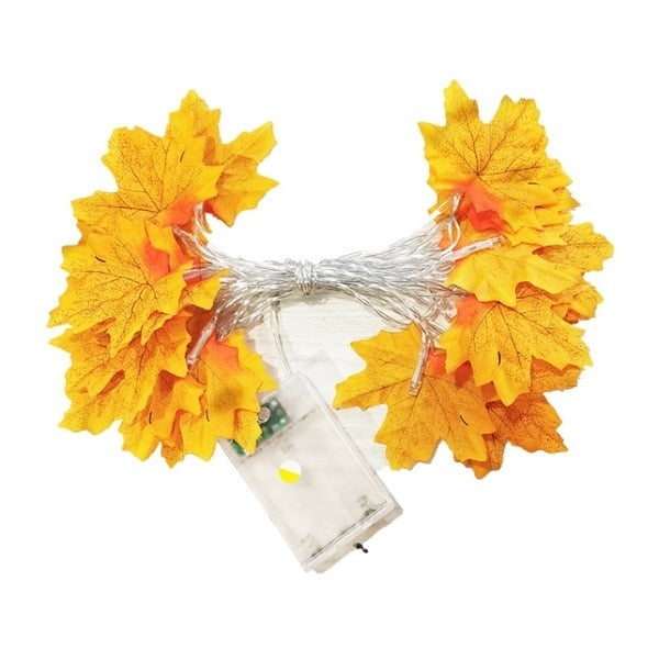 LED Decorations Maple Leaf Garland String Lights