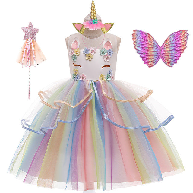 Cute Unicorn Dress With Wings