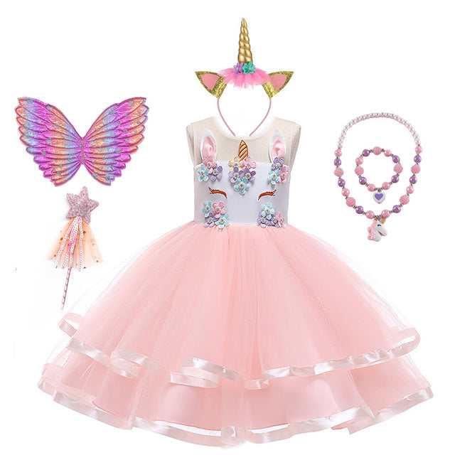 Cute Unicorn Dress With Wings
