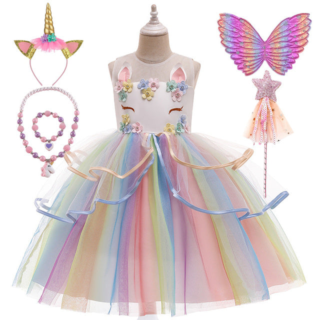 Cute Unicorn Dress With Wings