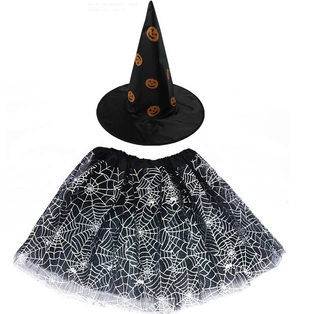 Spider Web Tutu Cobweb Skirt Witch Wizard Hat Tulle Outfits