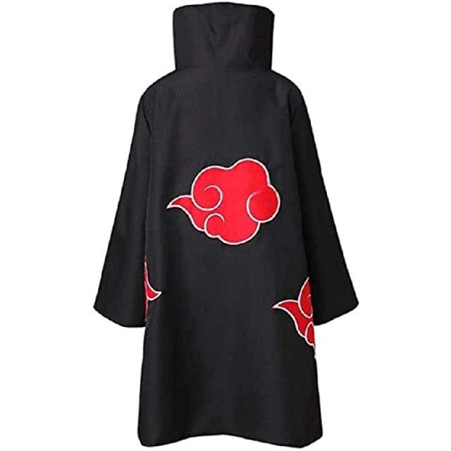 Akatsuki Costume3Pcs with Headband and Ring  Akatsuki Halloween Cloak Cape Itachi Robe Cosplay Anime Costume with Konoha Bandeau