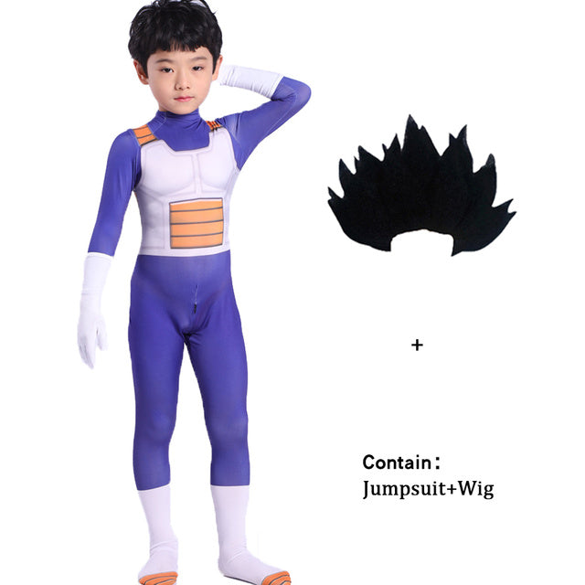 Halloween Anime Vegeta Cosplay Costume For Adult Kid