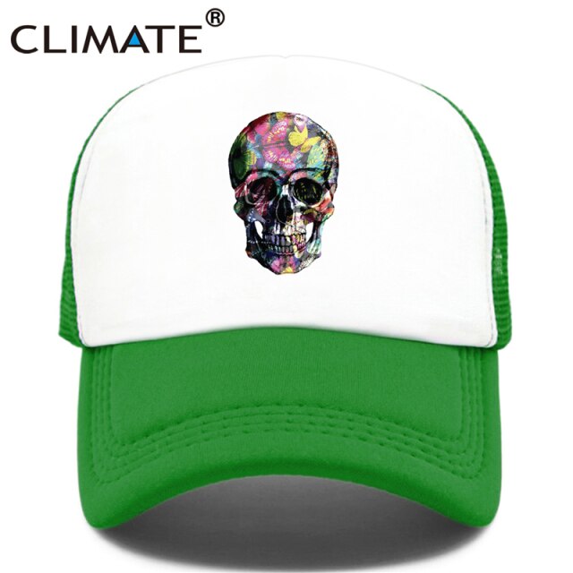 Flower Skeleton Trucker Cap