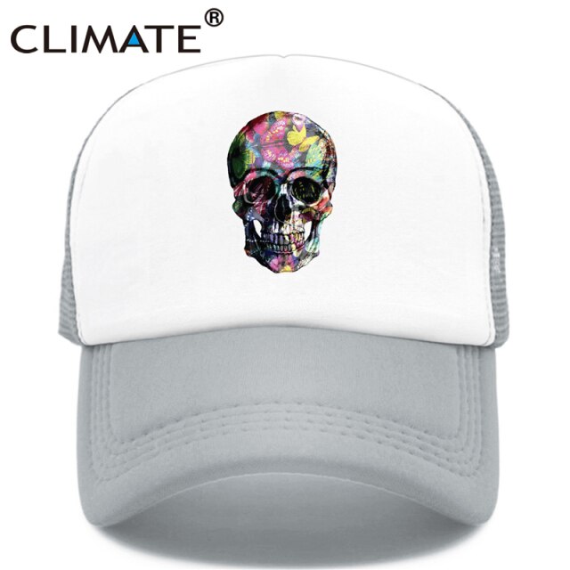 Flower Skeleton Trucker Cap
